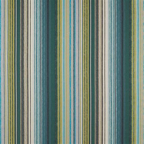 Spectro Stripe Emerald Marine Lichen Fabric Harlequin By