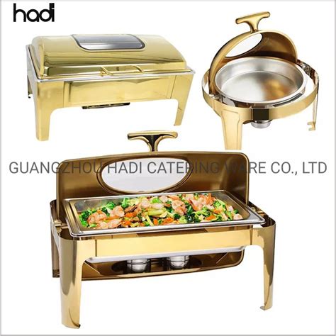 Wholesale Shaffing Dish Chafing Dish Buffet Set Luxury Gold Chaffing