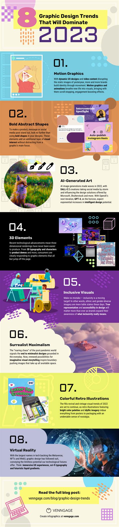 Vintage Graphic Design Trends Infographic Template - Venngage