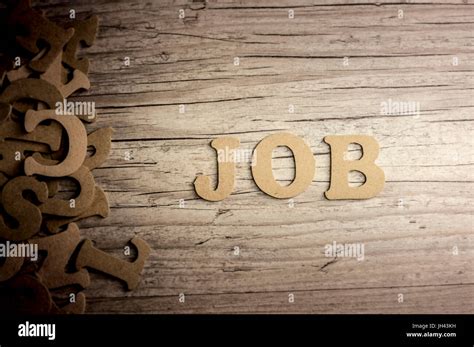 The Word Job Is Assembled With Wooden Letters Stock Photo Alamy