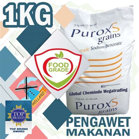 Jual Purox Asli Holland Sodium Benzoate Food Grade 1kg Pengawet Makanan