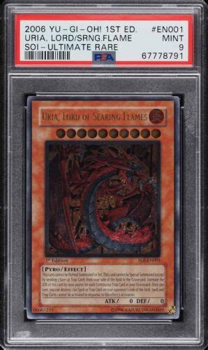 PSA 9 Uria Lord Of Searing Flames SOI EN001 1st Edition Ultimate