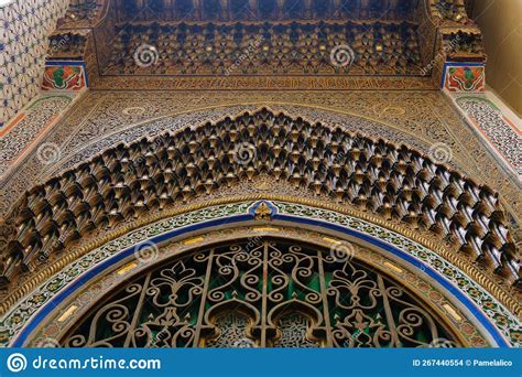 Fez Morocco Close Up Of Outer South Wall Of Fes Founder Tomb In