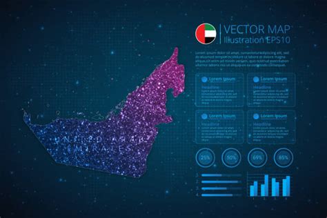 20 United Arab Emirates Infographics Statistical Data Sights Stock