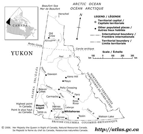 Yukon Outline Map