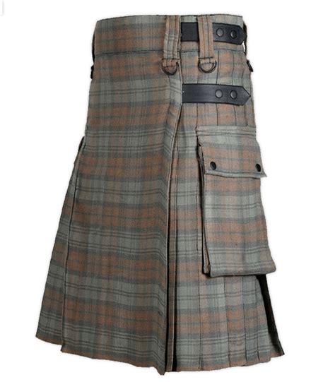 Black Watch Weathered Tartan Utility Kilt