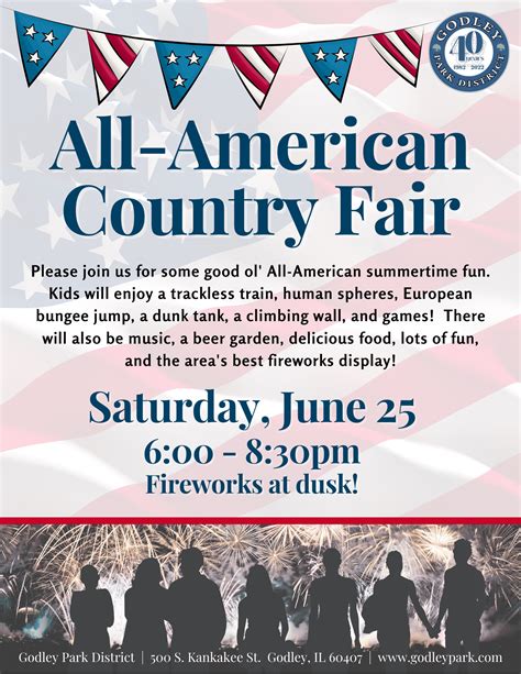 All American Country Fair Flyer Godley Park District