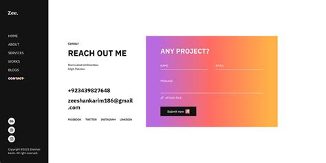 Personal Portfolio Web Template on Behance