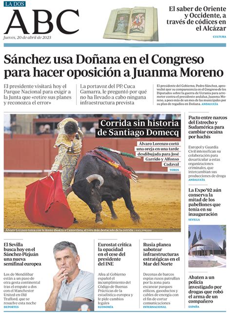 ABC de Sevilla on Twitter Buenos días Esta es la portada de ABC de