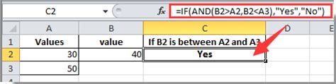 Come Verificare Se Un Valore Di Cella Compreso Tra Due Valori In Excel