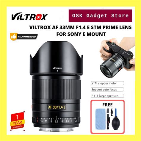 Viltrox Af 33mm F1 4 E Stm Auto Focus Prime Lens For Sony E Mount Aps