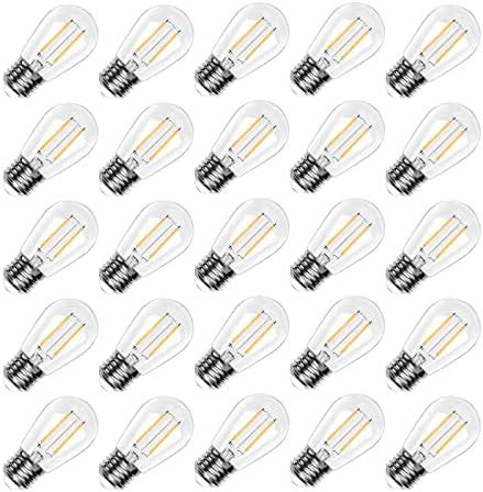 Spacelumen 25 Pack 2W E27 Screw Plastic S14 LED Light Bulb