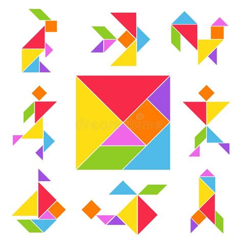 Tangram game set stock vector. Illustration of figure - 106922228