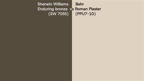 Sherwin Williams Enduring Bronze Sw Vs Behr Roman Plaster Ppu