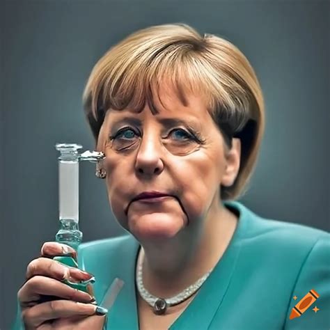 Satirical Photo Of Angela Merkel With A Bong On Craiyon