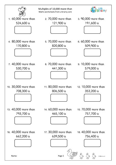 Multiples Of 10 000 More Than Number And Place Value By URBrainy