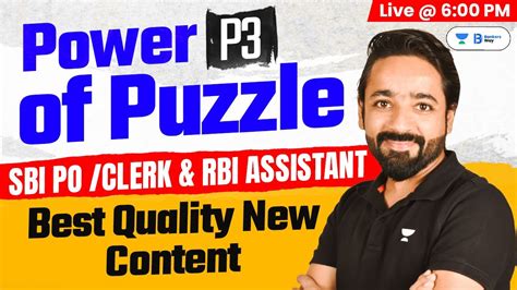 SBI PO Clerk 2023 Puzzle Reasoning Power Of Puzzle For SBI PO