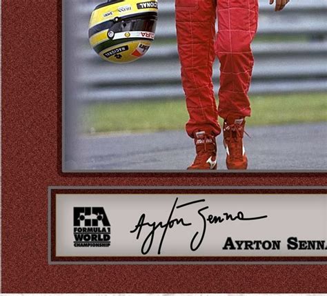 Ayrton Senna Signed Autographed Memorabilia Formula 1 Mclaren Honda