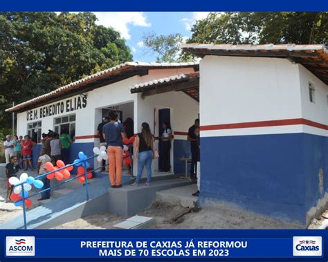 Prefeitura de Caxias MA já reformou mais de 70 escolas só em 2023