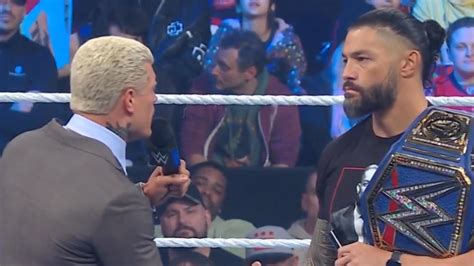 Wwe Smackdown Results Roman Reigns Cody Rhodes Meet As The Bloodline