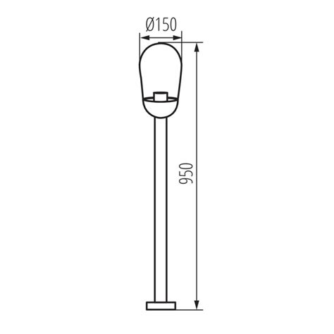 Borne Potelet Cm Exterieur Noire Cloche E Metal Et Verre Ip