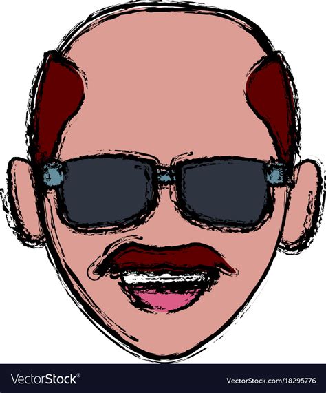 Man With Sunglasses Royalty Free Vector Image Vectorstock