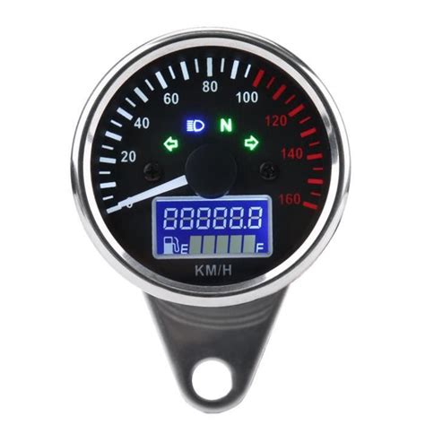 Ashata Compteur de vitesse numérique Compteur de Vitesse Moto