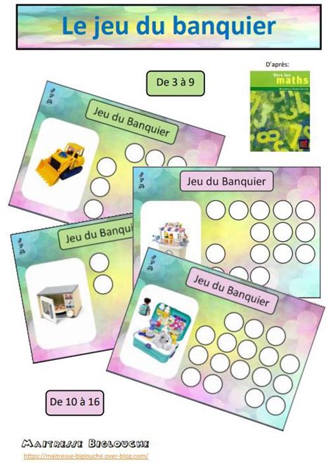 Vers Les Maths Gs Jeu Du Banquier Maitresse Biglouche