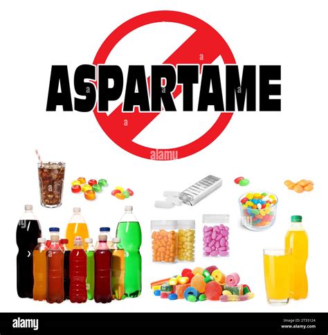 Prohibition Sign With Word Aspartame Symbolizing Harm Of This Artificial Sweetener Different