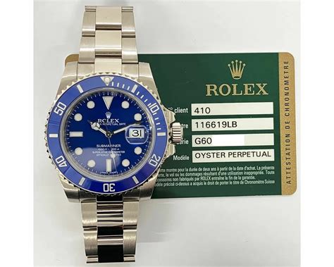 Buy Genuine Used Rolex Submariner Date Lb Watch Blue Dial Sku