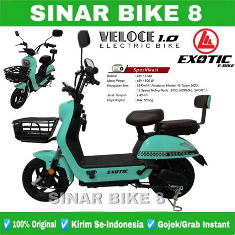 Jual Sepeda Listrik Exotic Veloce Tomax X Watt Electric E