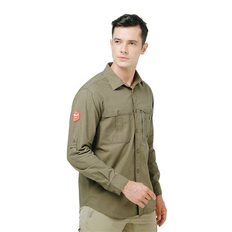 Eiger Kemeja Lengan Panjang Ambition Tropic X Gunung Olive Lazada