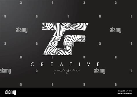 Zf Z F Letter Logo With Zebra Lines Texture Design Vector Illustration Stock Vector Image And Art