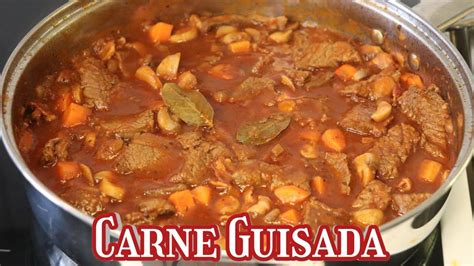 Receta De Carne De Res Guisada YouTube