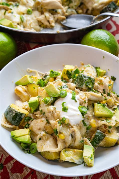 Salsa Verde Chicken Enchilada Skillet Closet Cooking