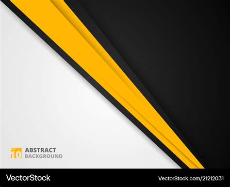 Abstract of modern yellow black and white Vector Image