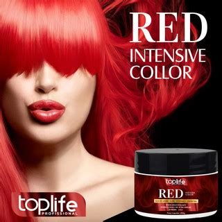 Máscara capilar Matizadora Tonalizante Vermelha Red 250g Toplife