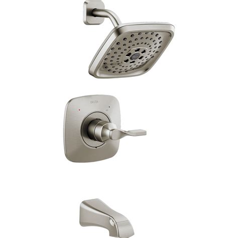 Delta Sawyer Spotshield Brushed Nickel 1 Handle Bathtub And Shower