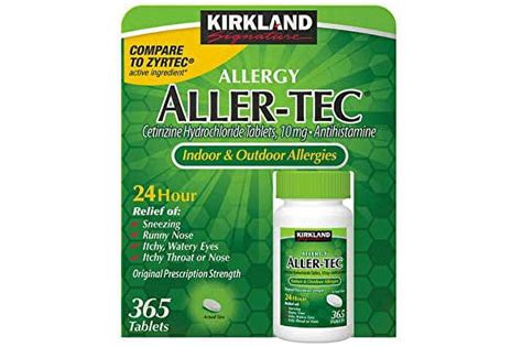 Kirkland Signature Aller Tec Cetirizine Hydrochloride Tablets Mg