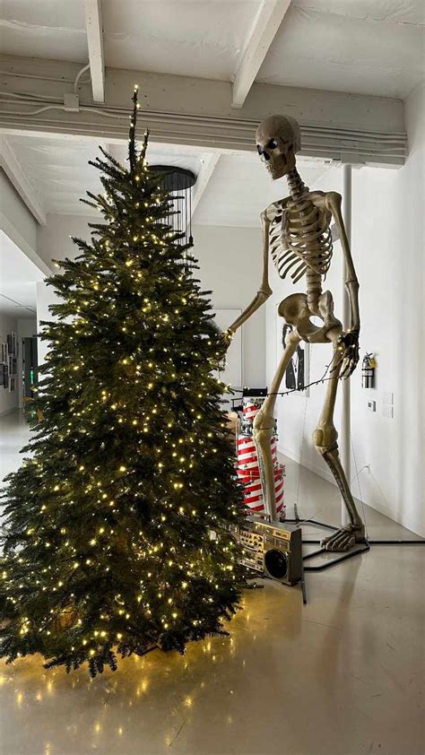 Travis Barker Unveils His Spooky Christmas Tree Display