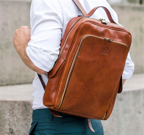 Mens Leather Backpack