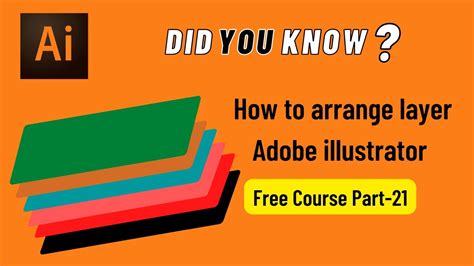 How To Arrange Layer Adobe Illustrator Organize Layer Options Illustrator Free Course Part