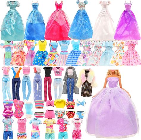 Barwa Set Doll Clothes Party Gowns Coats Outfits Tops And