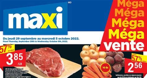 Circulaire Maxi Du 29 Septembre Au 5 Octobre 2022