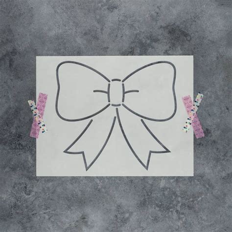 Bow Ribbon Stencil Reusable Diy Craft Stencils Of A Bow And