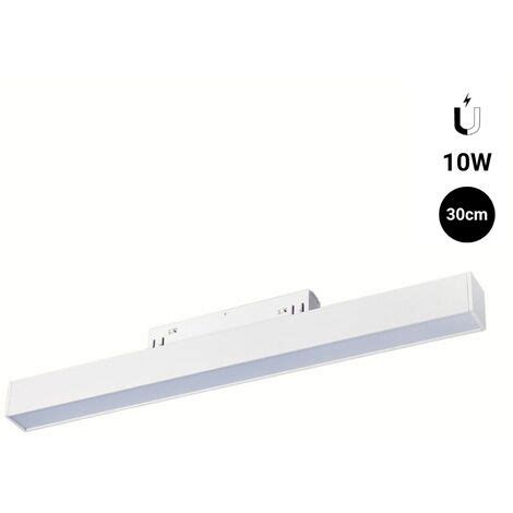 Spot LED linéaire opale sur rail magnétique 48V 10W Blanc Blanc Chaud