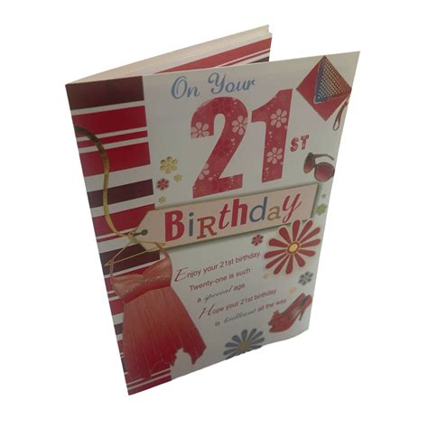 Your 21st Birthday Greetings Card For Her - Occasion Cards