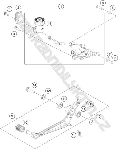Náhradní díly KTM Schéma REAR BRAKE CONTROL pro model KTM Naked