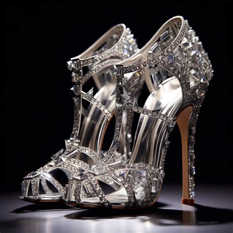 Premium Photo | Glamorous high heels fashion lady shoes diamond decoration