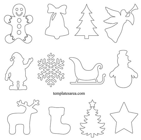 Printable Christmas Decorations Cutouts – Two Birds Home